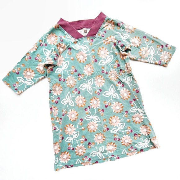 Tea Collection 5 Floral Cotton Dress Mulberry Fall - Picture 1 of 4